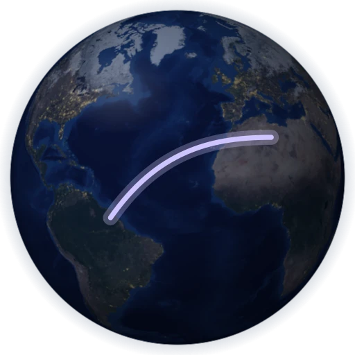 Watch your line cross the world